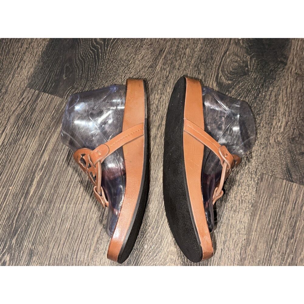 Tory Burch Miller Cloud Women's Sandals Aged Camello 7 Shoes Brown Leather - Picture 11 of 15